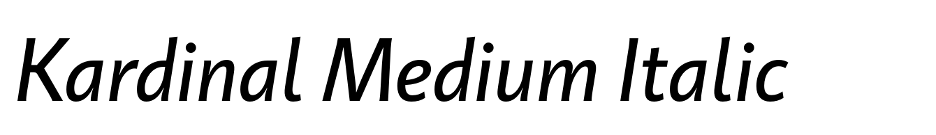 Kardinal Medium Italic